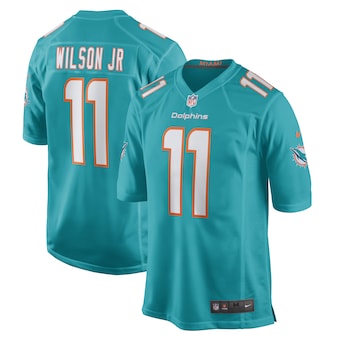 mens nike cedrick wilson jr aqua miami dolphins game player 